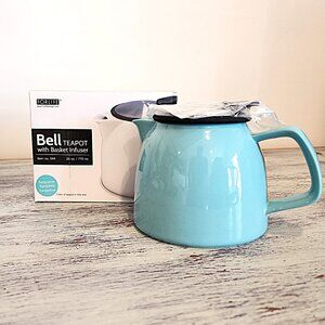 Bell Teapot with Basket Infuser - 26 oz. New! - Turquoise